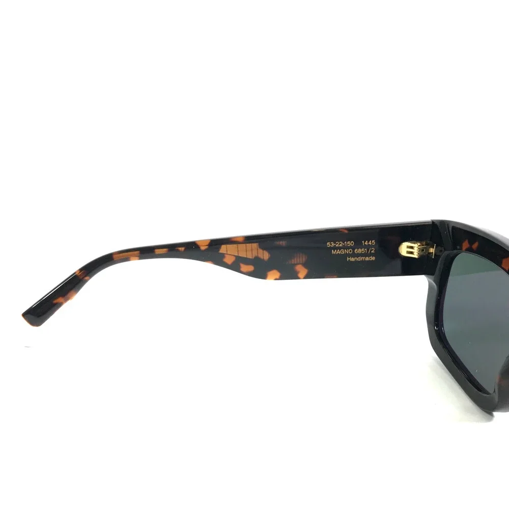 Gigi Studios Sunglasses MAGNO 6851/2 Dark Tortoise Frames Green Polarized Lenses